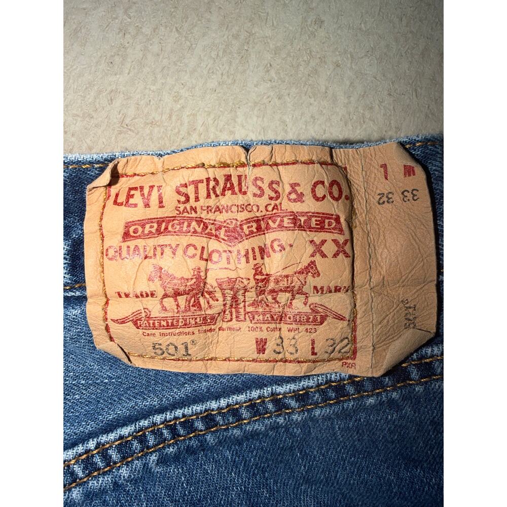 Levi’s Strauss men’s vintage 501 butterfly blue jeans - Picture 11 of 16